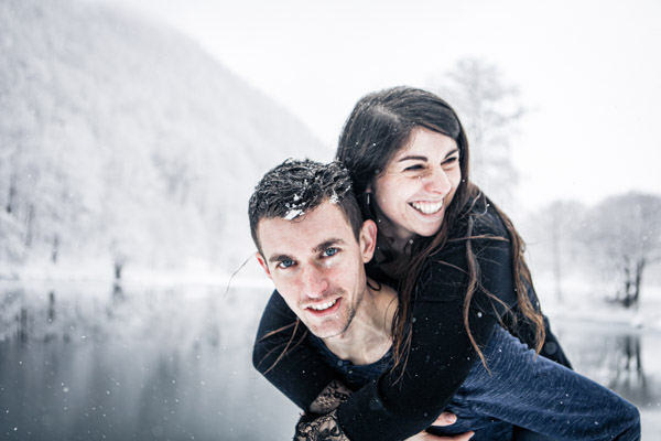 Séance Couple-Jean Coubard-Photographe- Toulouse, seance engagement dans la neige